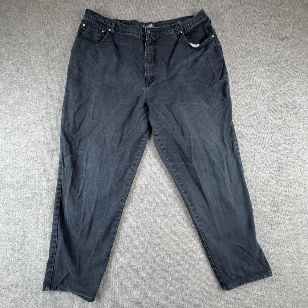 L.A. Blues Jeans Womens 22W Charcoal Wash High Rise Relaxed Tapered Denim